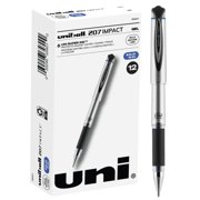uni-ball 207 Impact Roller Ball Stick Gel Pen, Blue Ink, Bold