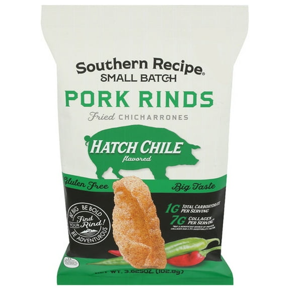(Pack of 12) Southern Recipe Small Batch Pork Rinds Hatch Chile 3.625 oz