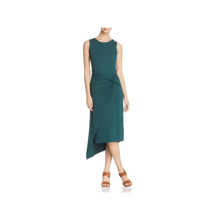 Vince Camuto Womens Asymmetric Sleeveless Maxi Dress Green L