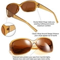 thumbnail image 2 of FEISEDY Classic Oversized Polarized Sunglasses Women Wrap Square Shades B2504, 2 of 14