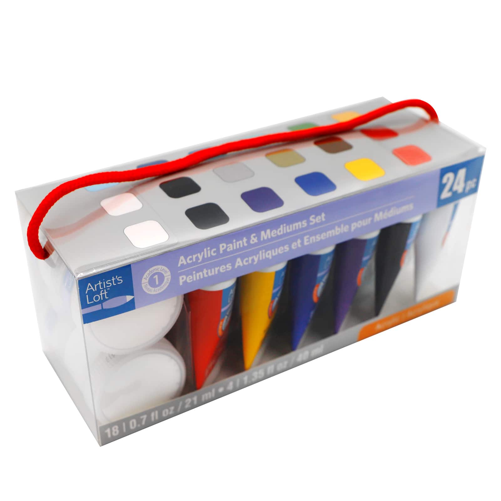 Artist's Loft 24 Piece Acrylic Paint & Mediums Set, 12 Pack