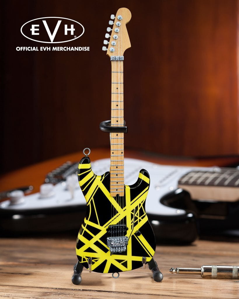 EVH - Eddie Van Halen - Bumblebee Black & Yellow Mini Guitar Replica Collectible