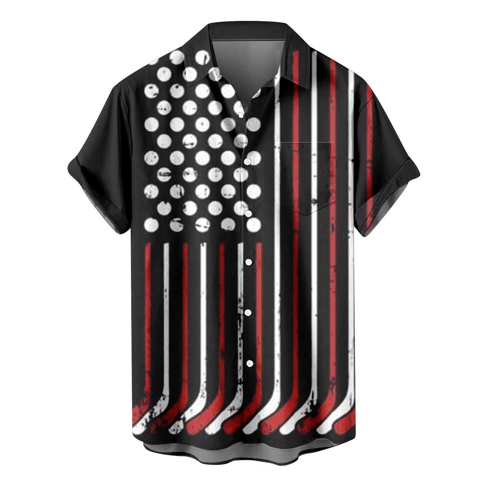 fourth of july men's american flag patriotic shirts for men 4th of july
