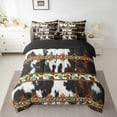 thumbnail image 2 of Castle Fairy Cow Print 7-Piece Twin Bedding Sets for Teens Women Men,Bohemian Aztec Bedding Comforter Set,Exotic Style Breathable Sheet Sets,Super Cozy Room Decor, 2 of 8