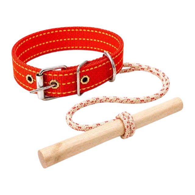 Dog Speed Limiter Training Bar - No-Pull No-Bite Anti-Lunge Behavior Correction for Dogs with Heavy-Duty Rope & Adjustable Nylon Collar (Medium/Large Breeds) (1-pcs)