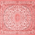 thumbnail image 1 of Ahgly Company Indoor Square Medallion Red Traditional Area Rugs, 4' Square, 1 of 4