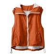 thumbnail image 5 of HAiming Plus Size Athletic Vest for Women Sleeveless Zip up Collared Casual Shirts with Pockets Going out Tee, 5 of 8