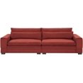 thumbnail image 7 of Tabaray 105" Sectional Couch Sofa, Modern 3 Seat Couch with  Cushion and Inclined Backrest, Comfy Loveseat Sofa Beige Couch for Living Room, Bedroom, Office, Home Sofa Set Red, 7 of 7