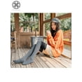 thumbnail image 6 of Luxtrada Women Thigh High Socks Polyester Knit Over the Knee Leg Warmer Tall Long Boot Socks, 6 of 8