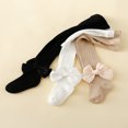thumbnail image 3 of JUNWELL 3 Pcs Collants à Nœud Papillon pour Bébés Filles Printemps/automne, 3 of 6