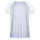 thumbnail image 5 of Blusa superior sexy de manga corta con retazos de encaje y cuello redondo de verano para mujer Fridja  zx1265, 5 of 8
