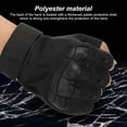 thumbnail image 4 of Uxcell Men's Outdoor Fingerless Gloves Half Finger Gloves Breathable Workout Gloves Black, M, 4 of 7
