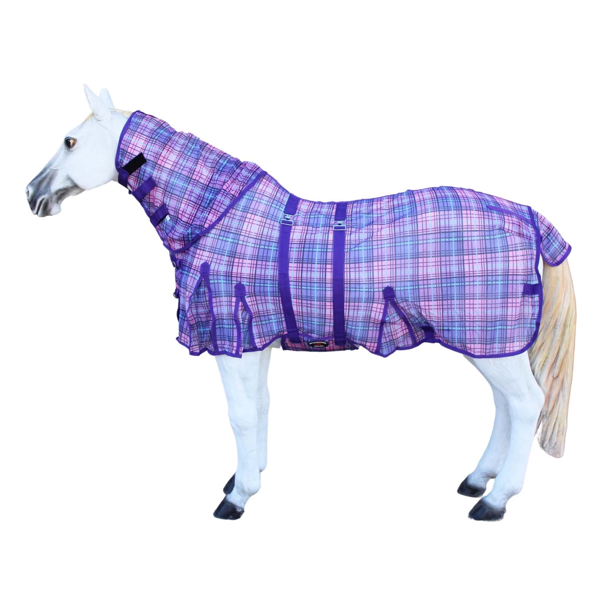 78" Horse Light Summer Spring Airflow Mesh Neck Purple 73164