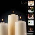 thumbnail image 4 of Ivory Pillar Candles, 6" Unscented Large Ivory Candles, for Home Decor & Wedding, 9 Pack, 4 of 6