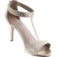 thumbnail image 3 of City Classified Womens Formal Evening Party Lace Ankle T-Strap Peep Toe Stiletto High Heel Pumps, 3 of 7