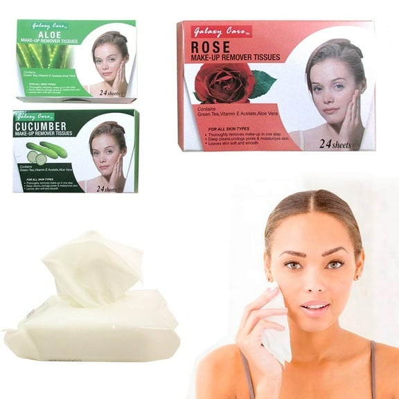 72 Make Up Remover Deep Cleansing Wipes Tissue Pad Cloth Face Eye Towelettes 3Pk