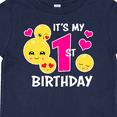 thumbnail image 4 of Inktastic Its My 1st Birthday with Smiling Emoticons Girls Baby T-Shirt, 4 of 5