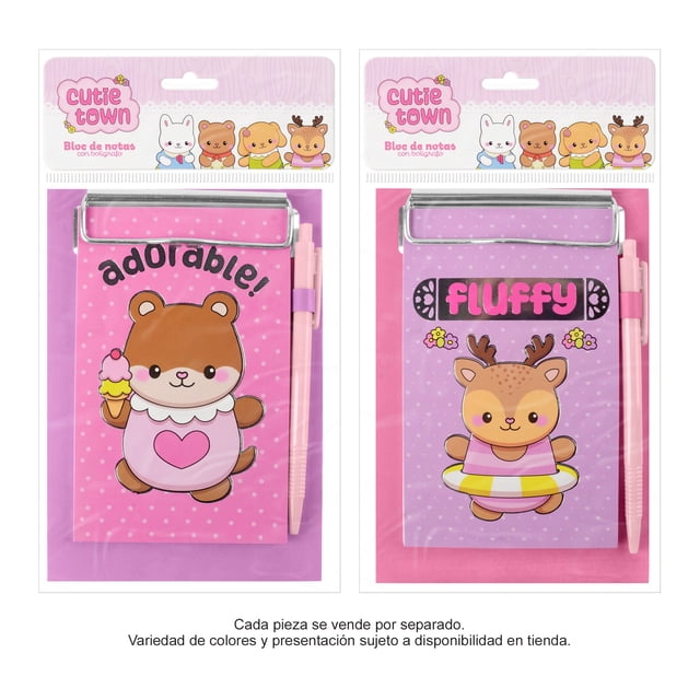 Block de Notas con Bolígrafo Prichos Cutie Town de Cartón y Papel Varios Modelos 1 Pieza
