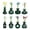 A004- Multicolor (Style B 8 Piece Set), variant on Refrigerator Magnets 8 Pack Mini Glass Vase with Artificial Flowers Decorative Fridge Magnets for Kitchen Decor Office Desk Gifts, Faux Flowers in Vase Magnetic Accent for Locker
