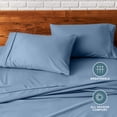 thumbnail image 6 of Bare Home Pillowcase Set - Premium 1800 Collection - Double Brushed - Ultra Soft - King Size, Coronet Blue, 2 Count, 6 of 8