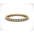 thumbnail image 3 of Natural 1.00Ct Princess Cut Diamond Bar Set Women's Anniversary Wedding Eternity Band Ring Solid 18k Yellow Gold F VS1, 3 of 3