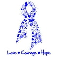 thumbnail image 3 of CafePress - Colon Cancer Love Courage Women's Light Pajamas - Women's Short Sleeve Print T-Shirt and Pants Light Cotton Pajama Set, 3 of 7