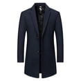 thumbnail image 1 of Mens Solid Color Mid Length Business Casual Long Sleeved Lapel Suit Jacket, 1 of 9