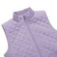 thumbnail image 3 of Bienzoe Women Lightweight Quilted Vest Puffer Padded Fashion Zip Causal Jacket Lavender XL, 3 of 9