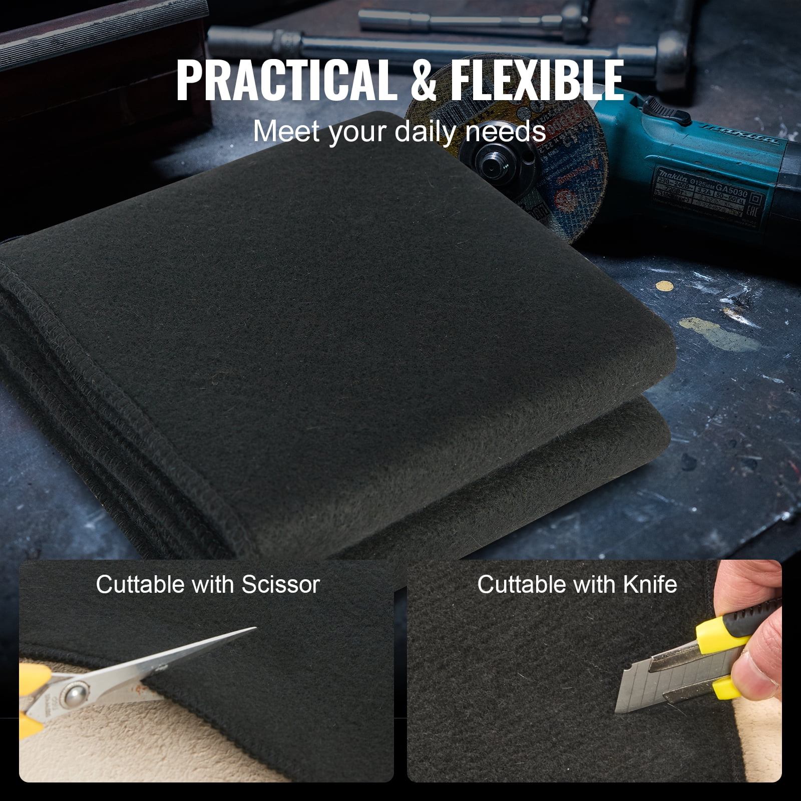 SKYSHALO 27"x12" Welding Blankets Flame Mat Up To 1800°F 1 Pack Retardant Welding