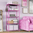 thumbnail image 3 of Ktaxon 5 Tier Layer 59"x21"x11.5" Storage Rack, Wire Shelving Adjustable Steel Storage Rack Organizer Kitchen, Barbie Pink, 3 of 21