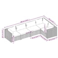 thumbnail image 4 of vidaXL 5 Piece Garden Lounge Set with Cushions Poly Rattan Brown, 4 of 5