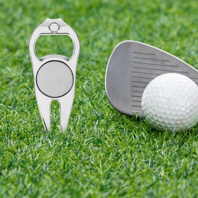 Nestingho Herramienta Portátil Para Reparar Césped De Golf Con Superficie Lisa Plateada