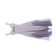 thumbnail image 2 of Suspender Night Dress Double Layer Transparent Mesh Deep V Smooth Satin Charming Lovely Bow for Home Taro Purple M, 2 of 8