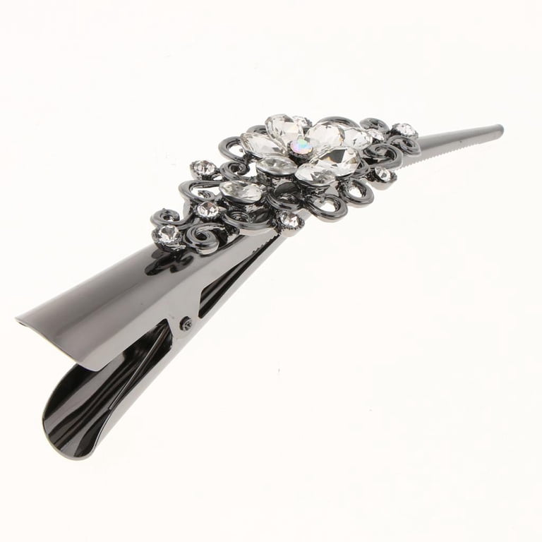 2PCS Crystal Large Alligator Long Duck Bill Hair Clips  display picture 1
