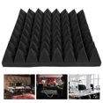 thumbnail image 4 of Acoustic Foam Panels, 19.7x19.7x3.9 In Pyramid Design Soundproof Panels For  Studio Foam Wall Panel For Absorbing Sound And Eliminating Echoes, For Office, Recording Studio, Black, 4 of 8
