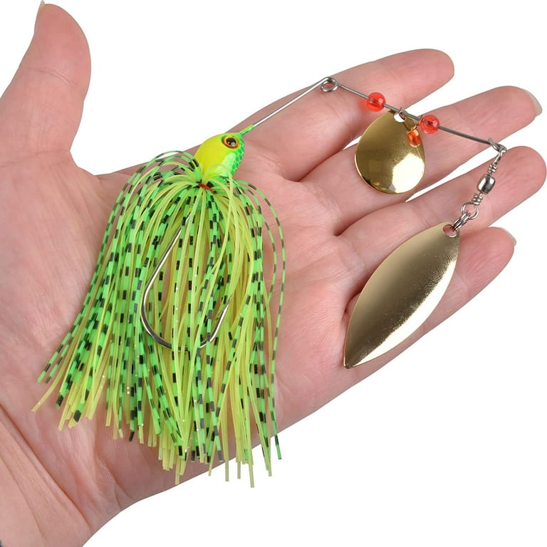 10pcs Fishing Lure Spinnerbait, Bass Trout Salmon Hard Metal Spinner Baits  Kit with 2 Tackle Boxes by Tbuymax : Sports & Outdoors 