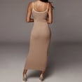 thumbnail image 4 of Women Square Neck Maxi Dress Sleeveless Cocktail Dresses Bodycon Spaghetti Strap Long Dress Party, 4 of 8