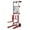 Fixed Legs-Red, variant on 122" Manual Material Lift Stacker, 400 lbs Capacity Hand Winch Lift Truck with Fixed Straddle Base, Lightweight Manual Crank Material Lifter for Warehouse and Factory, Blue