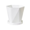 thumbnail image 5 of Hvmvliv Flower Pot Thickened Large Plastic Flower Pot for Balcony Household - 15.5x14.5cm Plant Planting Potted with Saucer and Drainage Holes White, 5 of 6