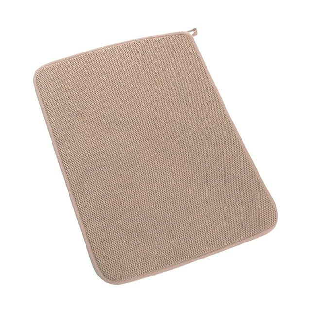 Wiueurtly 2Pcs Dish Drying Mat Absorbent Microfiber Dishes Drainer Mats For Kitchen Counter Large Size (14.96'' X 19.69'') Dish Drying Pad