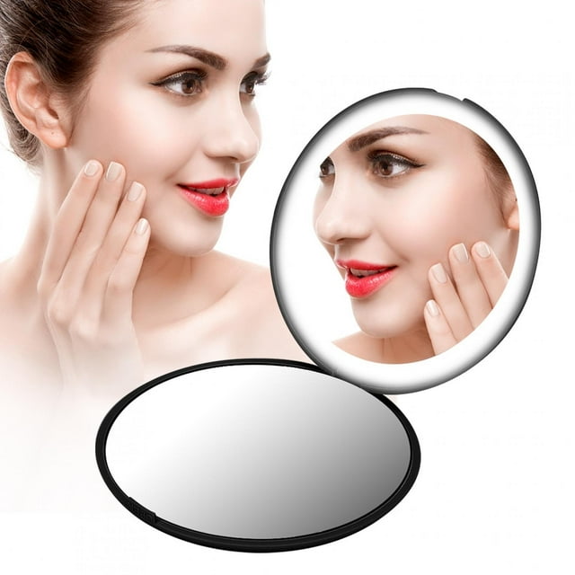 10X Magnifying Mirror Double-Sided Mirror Design 10X Mirror, Portable Mirror, Convenient For Make Up Dress Up