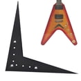 thumbnail image 5 of Large 6-String Electrical Guitar V Shaped Tailpiece Instrument Accessory(Black), 5 of 8