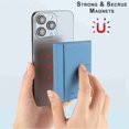 thumbnail image 2 of Dteck Universal for Magnetic Wallet Card Holder, Flip Trifold Leather Card Slots Detachable Magnetic PU Leather Wallet Phone Accessories, Lightblue, 2 of 12