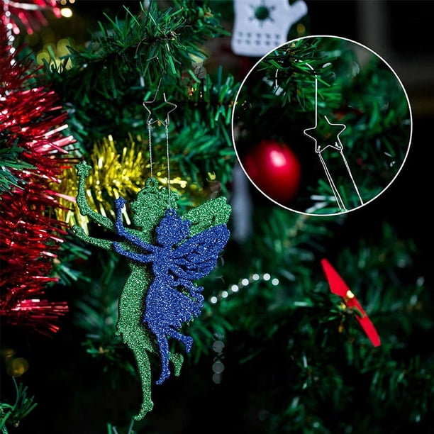 Colgadores árbol Navidad Poliéster Ganchos Para Adornos Navideños Ganchos Para Colgar Luces Nav Adorno Arbol