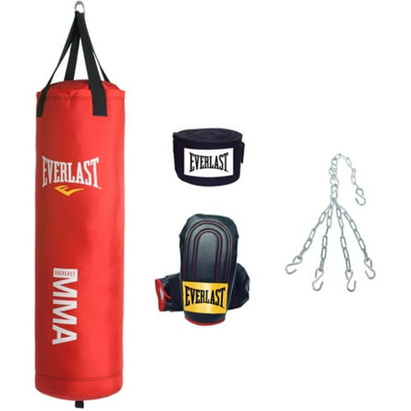 Everlast 70lb Red Heavy Bag Training Kit - 0