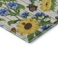 thumbnail image 4 of Addison Rugs Mayfield Washable Kitchen Sunflowers/butterfiles Yellow Rectangle Rug, 10' x 14', 4 of 6