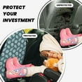thumbnail image 3 of Green White Conch Mats Back Seat Protectors, Car Seat Protector Vehicle Organizers Waterproof Cover Back Seat Cover for Kids with 3 Storage Pockets 2 Pack, 3 of 5