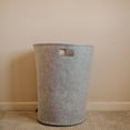 thumbnail image 3 of Parker Baby Nursery Laundry Hamper - Felt Storage Basket and Baby Hamper for Nursery (Gray), 3 of 5