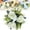 White, variant on FXMLRLK 1 Pack Flower Wreath for Table Centerpieces, Artificial Candle Rings for Wedding Party Christmas Decorations, 9.06 Inch Rose Wreaths for Spring Summer Front Door Porch Decor, Champagne