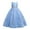 Blue, variant on Zpanxa Toddler Girls Princess Dress, Little Girls Party Wedding Dress, Snowflake Pattern Printed Net Yarn Long Dress, Kids Pageant Flower Girl Sleeveless Dress Pink (5-6 Years)